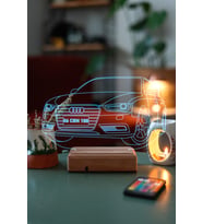 Kişiye Özel 3D Led Aydınlatmalı Araba Masaüstü Led Lamba