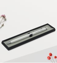 BK Gift Kişiye Özel İsimli Beyaz Metal Touchpen Tükenmez Kalem