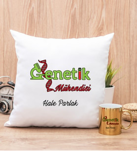 Genetik Mühendisi Yastık ve Gold Kupa Bardak
