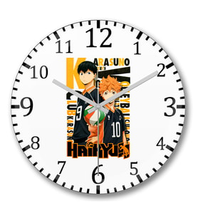 Haikyuu Volleyball Karasuno Duvar Saati Bombeli Gercek Cam