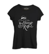 Mrs. Always Right Şapka Siyah Kadın Tshirt