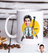 BK Gift Kişiye Özel Erkek PUBG Karikatürlü Beyaz Kupa Bardak-1