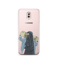 Kaykay Kız Tasarım Süper Şeffaf Silikon Telefon Kılıfı Samsung C8 