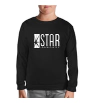 Flash - S.T.A.R. Laboratories Siyah Çocuk Sweatshirt