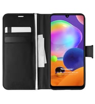Microsonic Samsung Galaxy A31 Kılıf Delux Leather Wallet Siyah