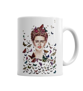 Frida Kahlo Kelebekler Kupa Bardak Porselen