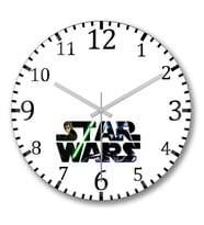 Star Wars  Duvar Saati  Bombeli Gercek Cam