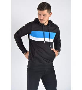 Erkek Kapüşonlu Uzun Kollu Kanguru Cepli Sweatshirt 20K-5200396 Siyah