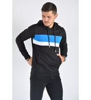 Erkek Kapüşonlu Uzun Kollu Kanguru Cepli Sweatshirt 20K-5200396 Siyah