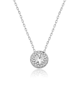 Papatya Silver Tek Taşlı 925 Ayar Gümüş Kolye