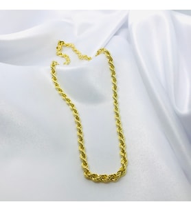 Burgu Zincir Model Gümüş Kolye (Gold)