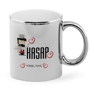 BK Gift Kişiye Özel Mesleki Kasap Krom Kupa Bardak  1