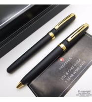 Sheaffer Prelude Mat Siyah Altın Roller Kalem + Tükenmez Kalem Set 346   İsme Özel Kalem Seti