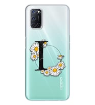 Papatya Harf Tasarım Süper Şeffaf Silikon Telefon Kılıfı Oppo A52-A72 L-Harfi