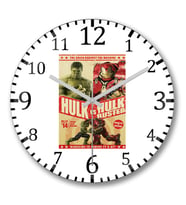 Vingadores Hulk vs Hulk Buster Duvar Saati Bombeli Gercek Cam