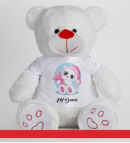 Kişiye Özel Peluş Ayıcık 50cm 86817 (Beyaz)