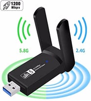 AC1200 Mbps Dual Band USB 3.0 Adaptör Kablosuz Wifi Alıcı