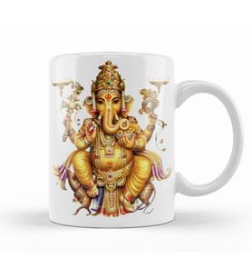 Ganesha Kupa Bardak Porselen