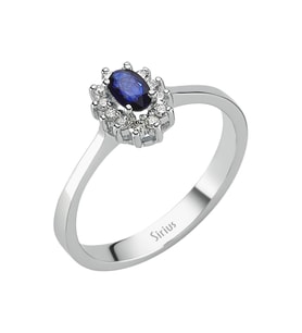 Sirius Pırlanta ve Oval Safir Taşlı Yüzük 0723R0055