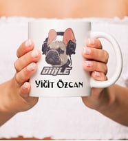 Kişiye Özel Dinle Tasarımlı Beyaz Kupa Bardak