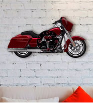BK Gift Kişiye Özel Motor Tasarımlı Ahşap Duvar Saati-2 (Beyaz)