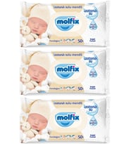 Molfix Islak Havlu Mendil İzotonik Yeni Doğan 3 Lü Set 50 Yaprak Pamuklu Plastik Kapaklı