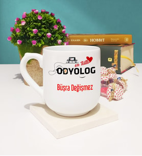 Mesajlı Odyolog Tasarımlı Kişiye Özel Odyolog Kupa Bardak