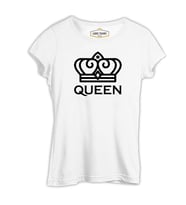 King and Queen - Queen Beyaz Kadın Tshirt