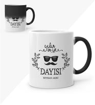 BK Gift Kişiye Özel Yılın En İyi Dayısı Sihirli Kupa Bardak