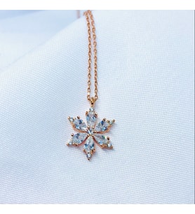 Lotus Çiçeği Gümüş Kolye