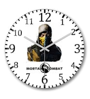Mortal Kombat  Scorpion and Sub Zero Duvar Saati Bombeli Gercek C