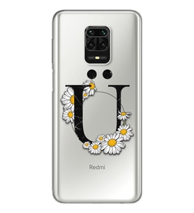 Papatya Harf Tasarım Süper Şeffaf Silikon Telefon Kılıfı Xiomai Redmi Note 9 Pro