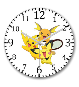 Raichu Pokemon Go Pikachu Duvar Saati Bombeli Gercek Cam