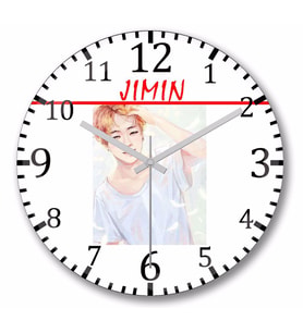 Bts Jimin Duvar Saati Bombeli Gercek Cam