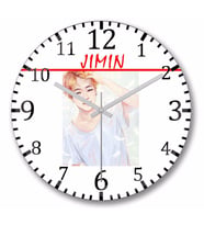 Bts Jimin Duvar Saati Bombeli Gercek Cam