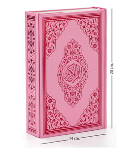 Hafız Boy Gül Desenli Renkli Kuranı Kerim (Pembe) - 9.1123