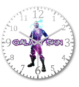 Fortnite Galaxy Skin  Duvar Saati Bombeli Gercek Cam---Ücretsiz K