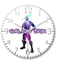 Fortnite Galaxy Skin  Duvar Saati Bombeli Gercek Cam---Ücretsiz K
