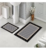 Banyo Halısı Ikili Klozet Takımı Kaymaz Tabanlı (60 xm x 100 cm + 40 cm x 60 cm) 