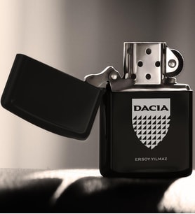 BK Gift Kişiye Özel Dacia Benzinli Siyah Metal Çakmak