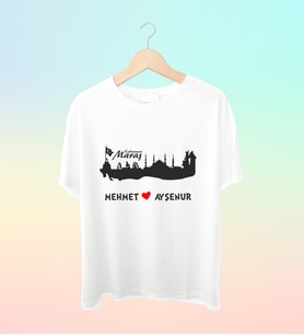 Şehrinize Özel İsim Baskılı Siluet Tshirt