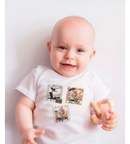 Pia Baby T2024-10 %100 Pamuk Hediyelik 3 Fotoğraflı Çıtçıtlı Bebek Body