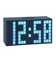 TFA Time Block Dijital Led Göstergeli Alarmlı Masa Saati Mavi