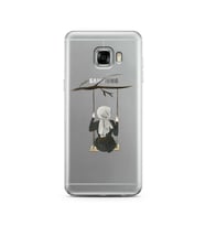 Salıncak Kız Tasarımlı Süper Şeffaf Silikon Telefon Kılıfı Samsung C5  