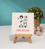 En İyi Diş Hekimi Tasarımlı Kişiye Özel Diş Hekimi Dekoratif Taş Baskı