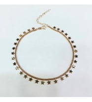 Gümüş Rose Bronz Renk Yıldız Halhal (Rose)