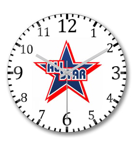 All Star Duvar Saati Bombeli Gercek Cam