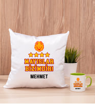 Mayıslar Bizimdir Taraftar Kare Yastık ve Yeşil Kupa Bardak