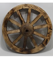 Otantik Çarşı Ahşap At Arabası Tekeri 50 cm.(Ahşap Yakma)
