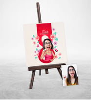 BK Gift Kişiye Özel Kadınlar Günü Karikatür Şovaleli Doğal Taş  5